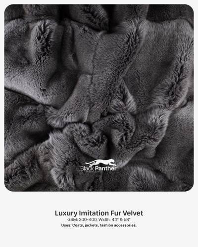 Luxury Imitation Fur Velvet Fabric 200-400 GSM | 44” & 58” Width | Coats, Jackets & Accessories in Surat